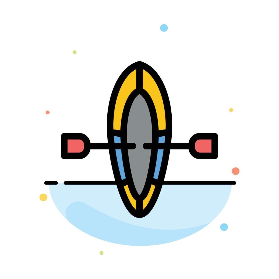 modèle d'icône de couleur plate abstraite de plage d'été de bateau vecteur
