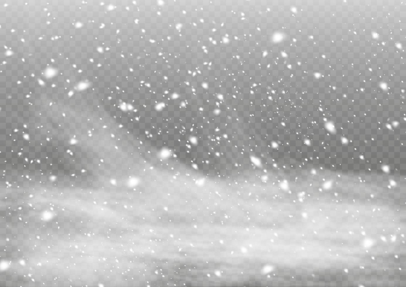 hiver et neige avec brouillard. vent et brouillard. neige et vent. élément décoratif dégradé blanc. illustration vectorielle. lumière, poussière, hiver, tempête de neige, Noël, vecteur. vecteur