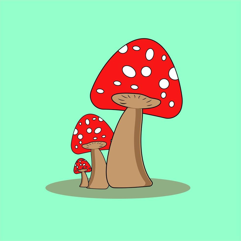 icône de champignon. amanita muscaria, collection de panneaux d'agaric de mouche. symbole de champignon magique. vecteur