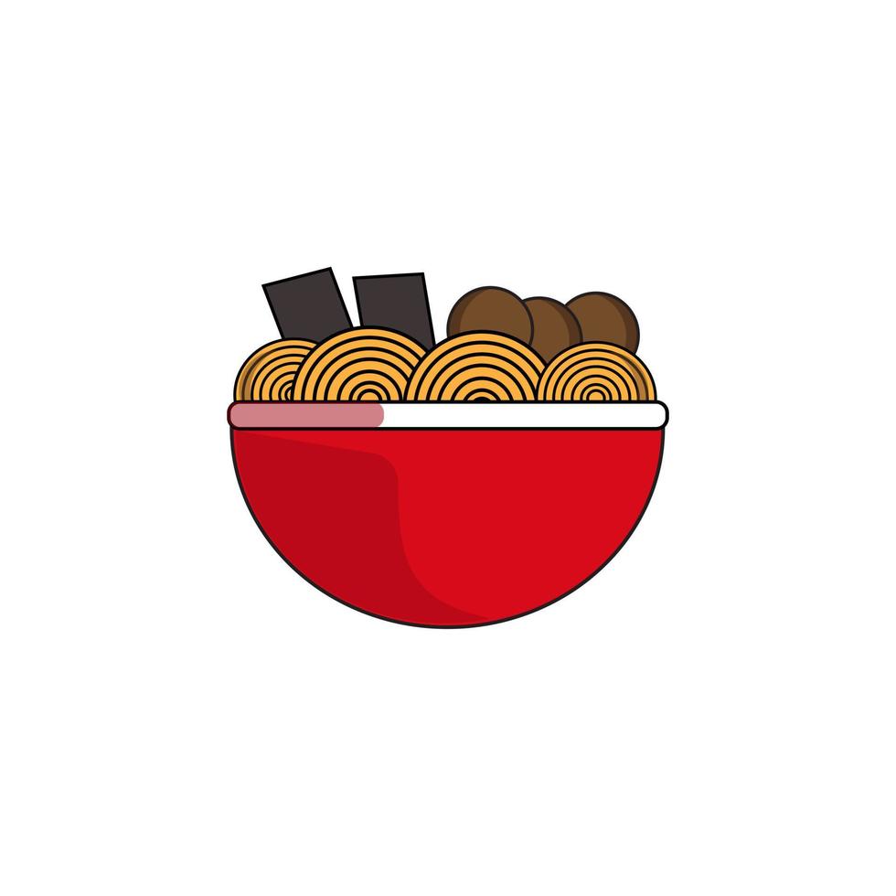 nourriture japonaise pour nouilles ramen pouvant être utilisée comme logo, affiches, menus, etc. vecteur