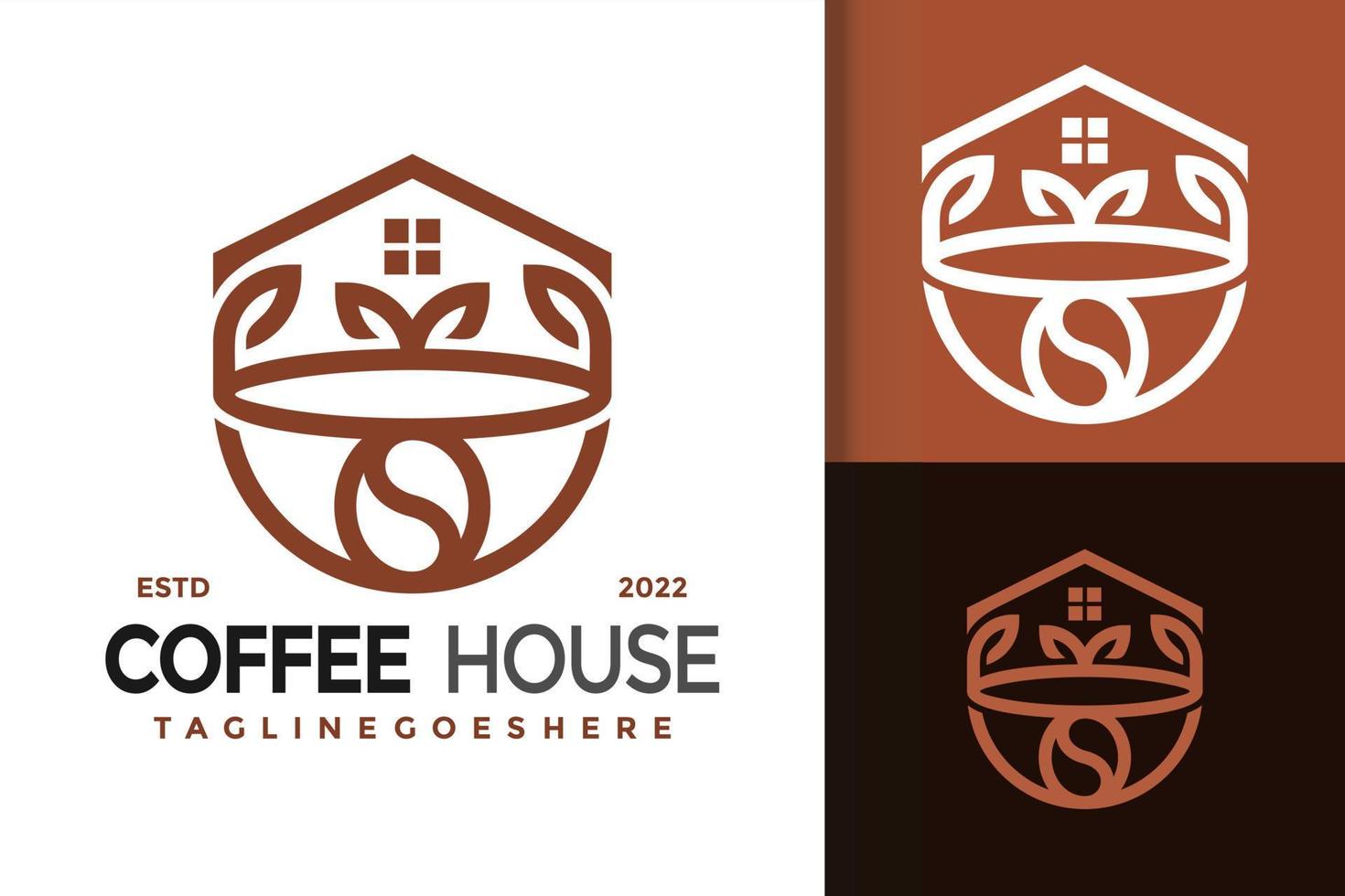 création de logo de tasse de café, vecteur de logos d'identité de marque, logo moderne, modèle d'illustration vectorielle de conceptions de logo