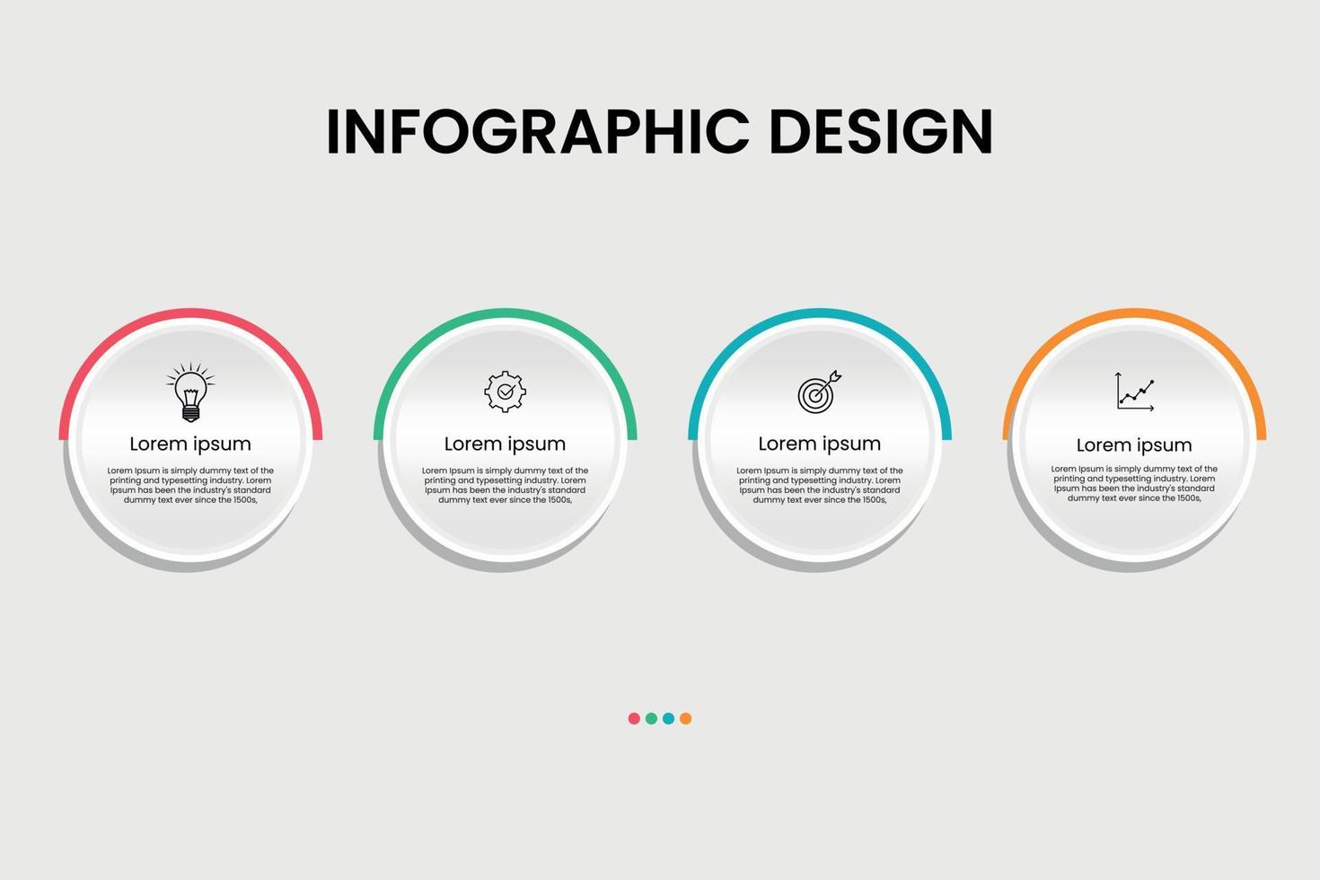 concept de modèle de conception info-graphique moderne vecteur