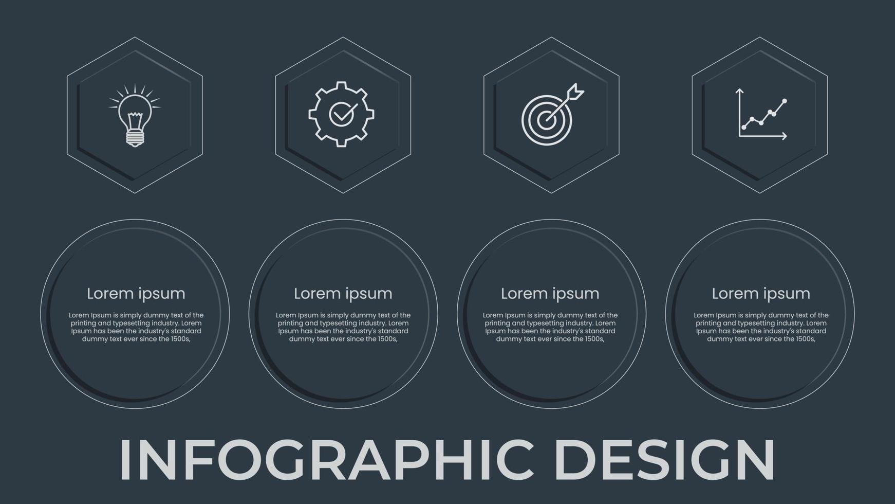 concept de modèle de conception info-graphique moderne vecteur