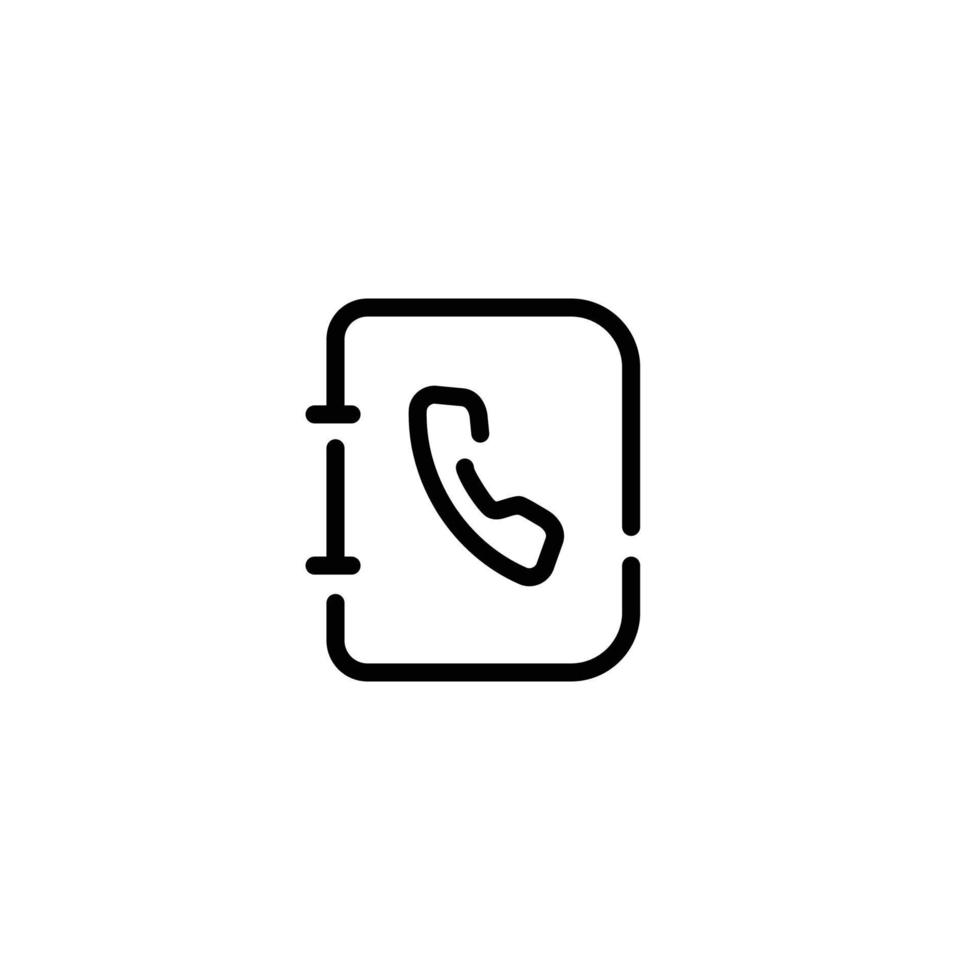 vecteur de conception d'icône de ligne d'annuaire téléphonique. icône de contact