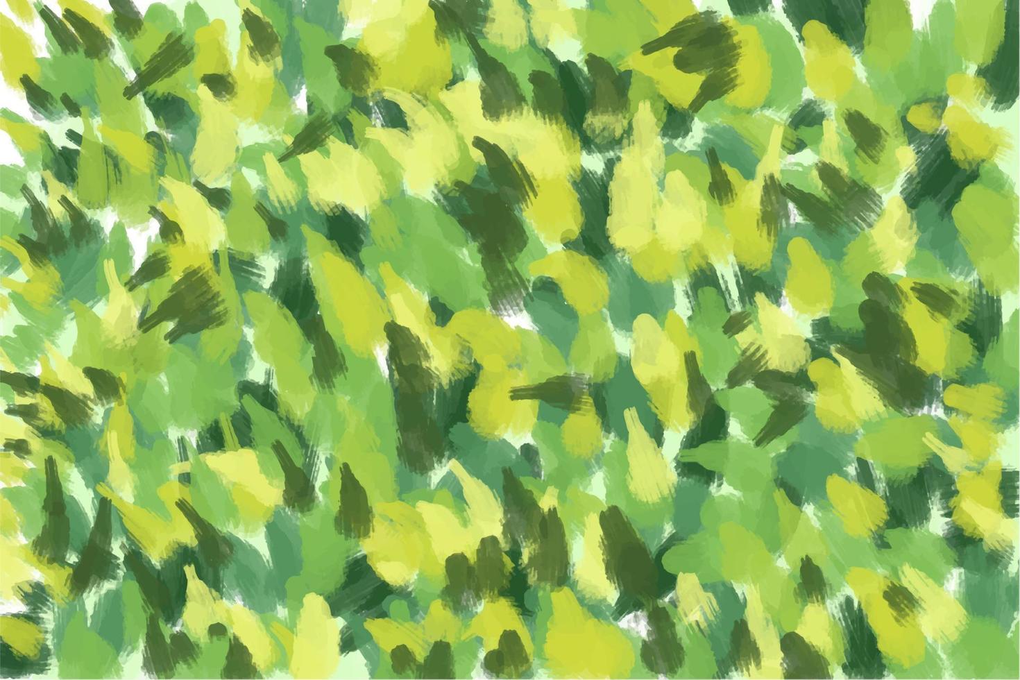 coups de fond de peinture acrylique dans les tons verts, camouflage vecteur