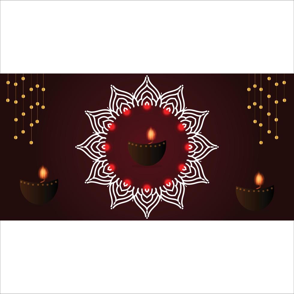 conception de modèle d'art vectoriel joyeux diwali