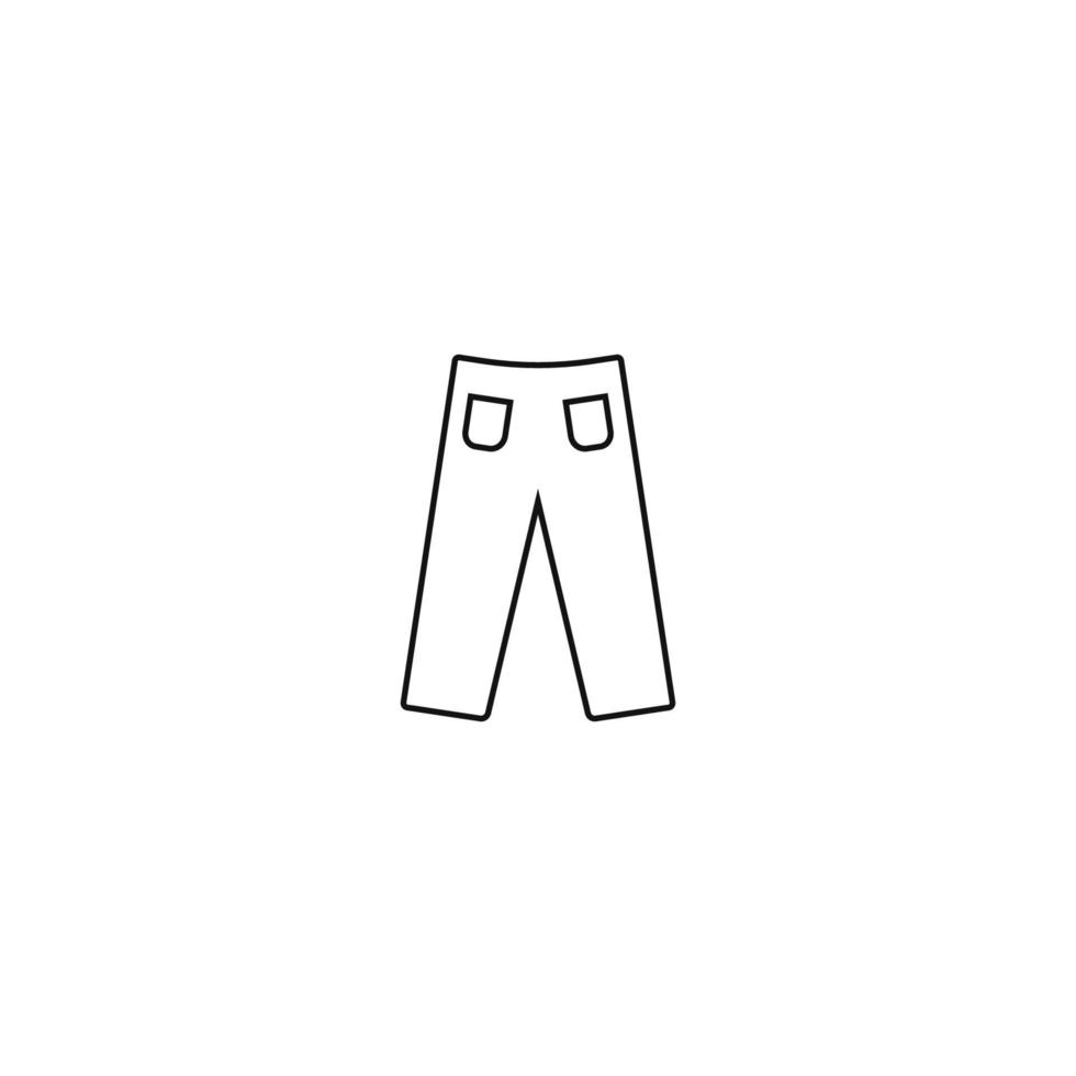 pantalon icône illustration de conception de logo vectoriel