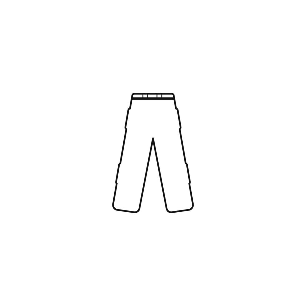 pantalon icône illustration de conception de logo vectoriel