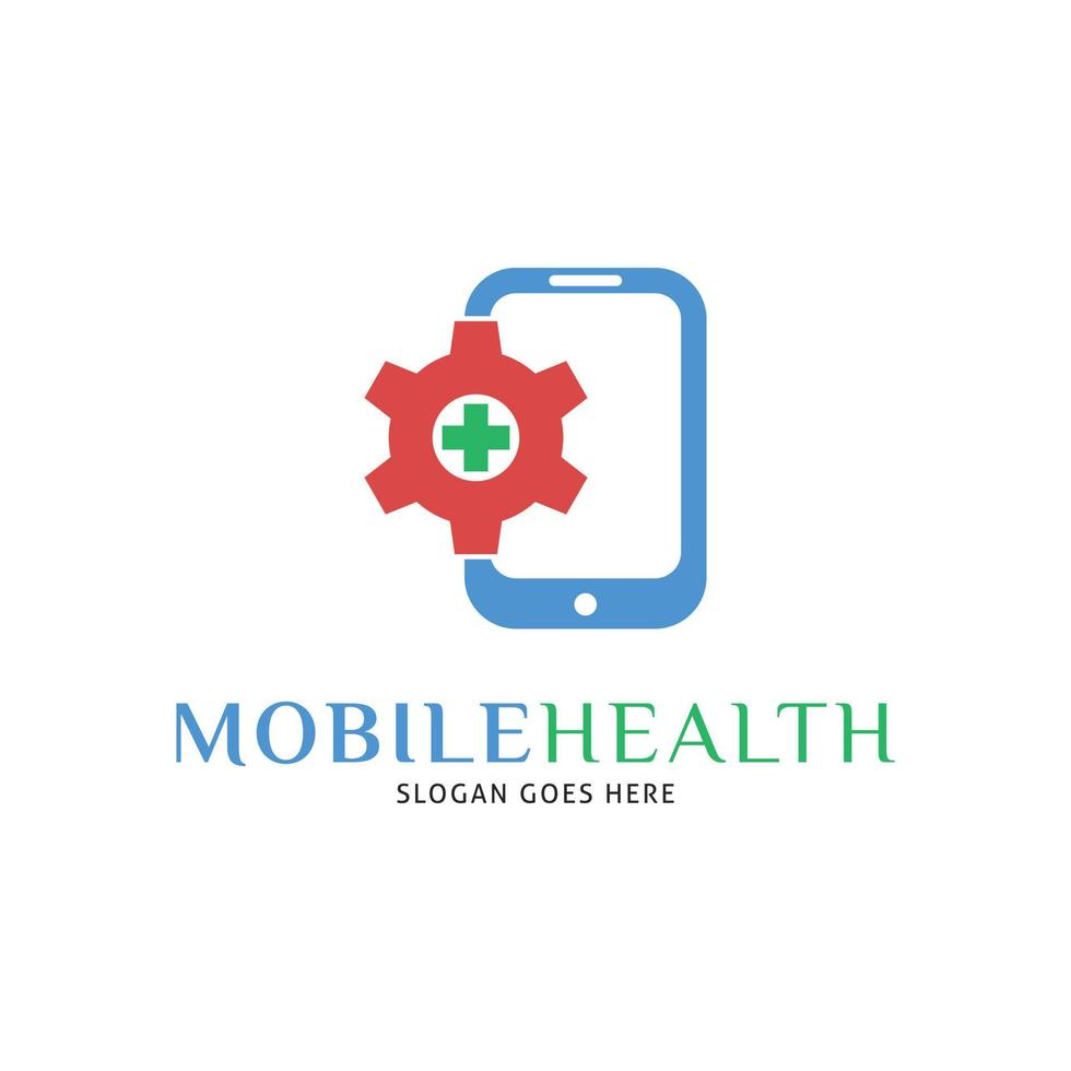 conception d'illustration de modèle de logo vectoriel d'icône de santé mobile