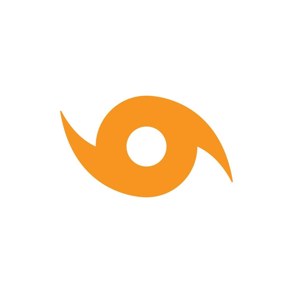 eps10 ouragan vecteur orange ou icône solide tornade isolé sur fond blanc. symbole de tempête tropicale ou de tourbillon dans un style moderne et plat simple pour la conception de votre site Web, votre logo et votre application mobile