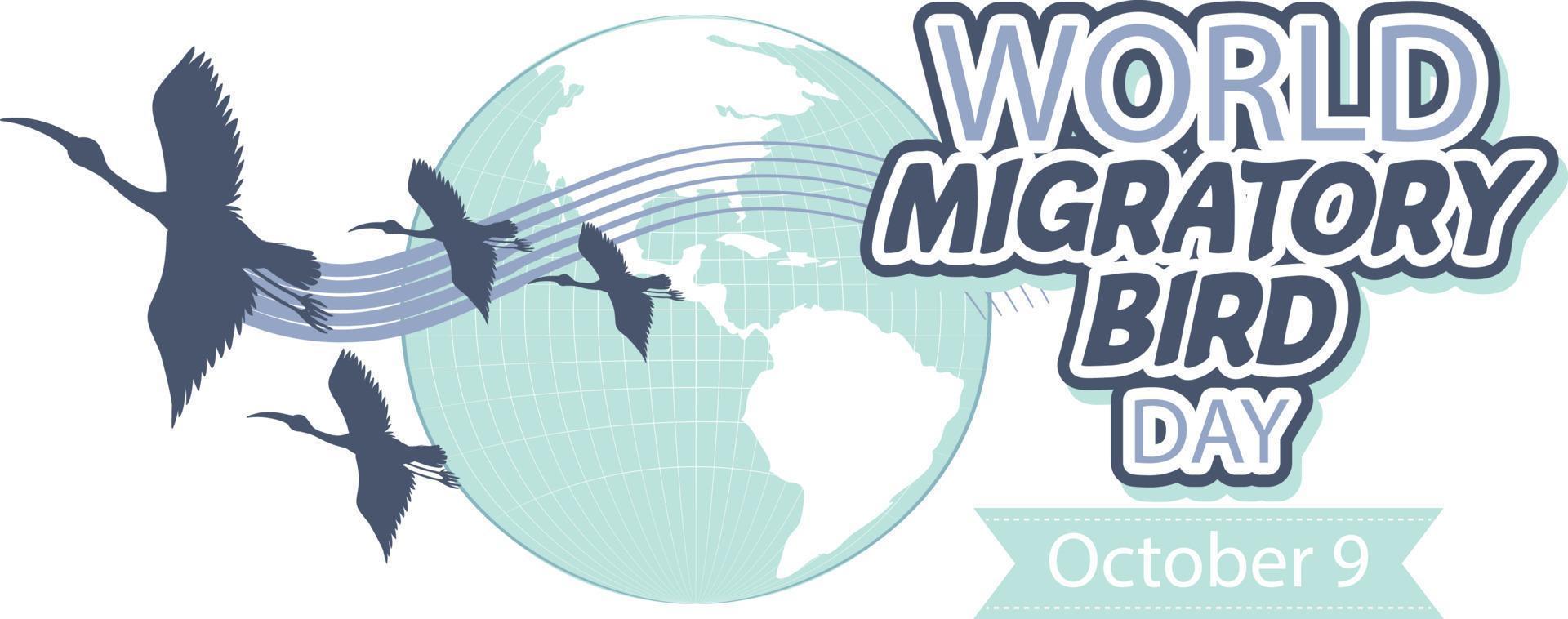 concept de bannière de la journée mondiale des oiseaux migrateurs vecteur