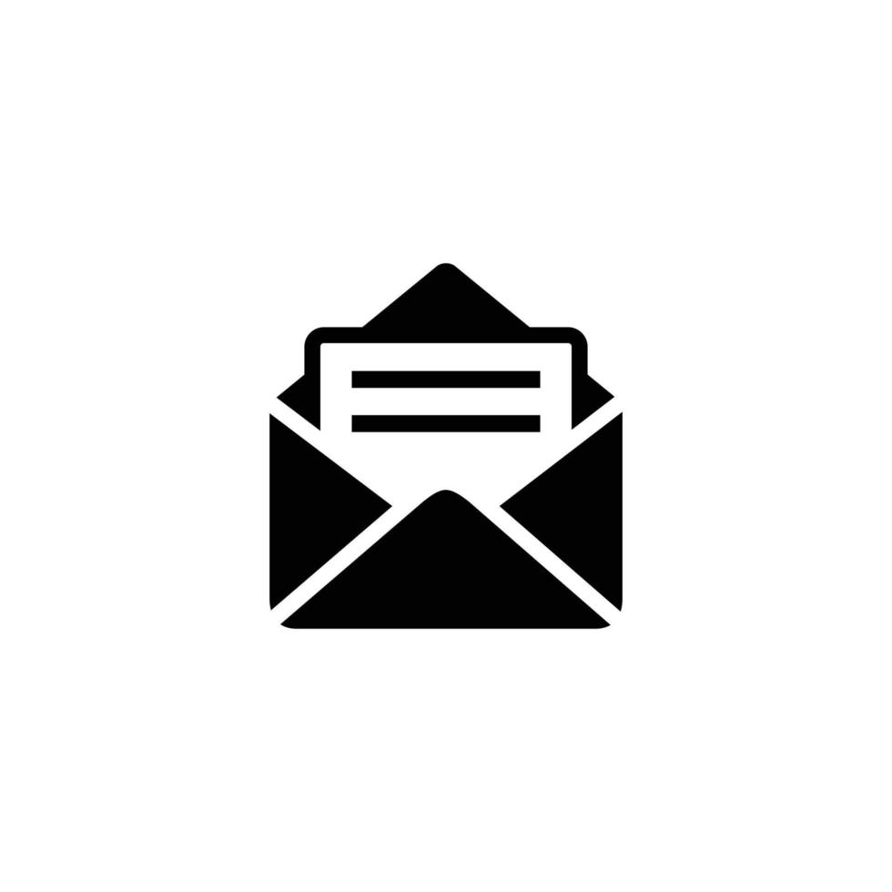 e-mail simple icône plate vecteur de conception