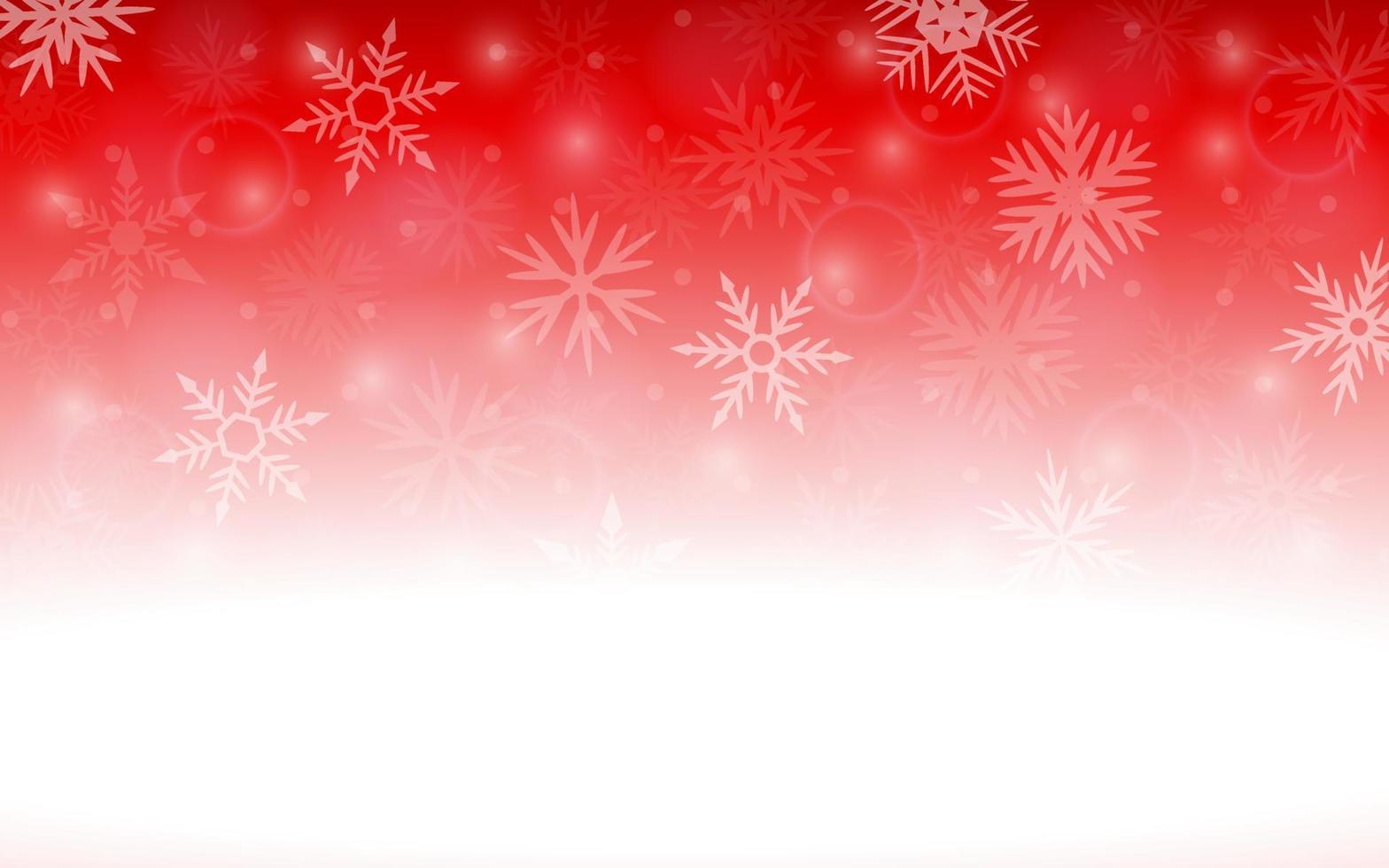 fond de noël rouge, avec illustration vectorielle de flocons de neige vecteur