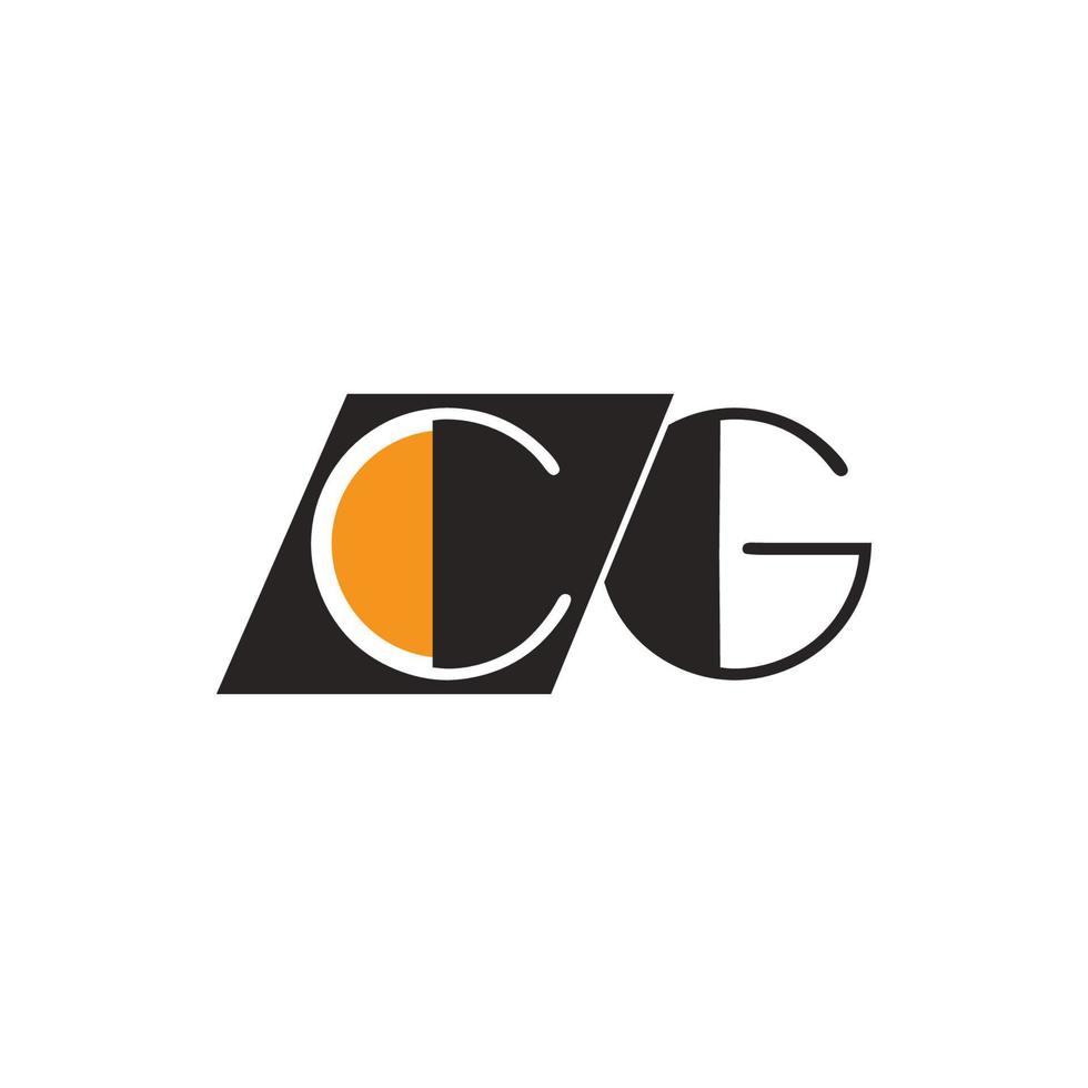 logo lettre cg vecteur