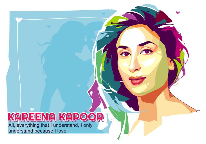 Kareena kapoor - bollywood life - popart portrait vecteur