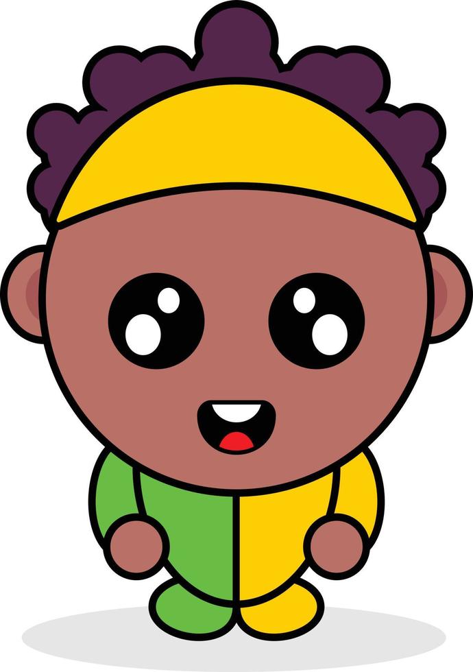 mignon brésil pays garçon mascotte personnage dessin animé illustration vectorielle vecteur