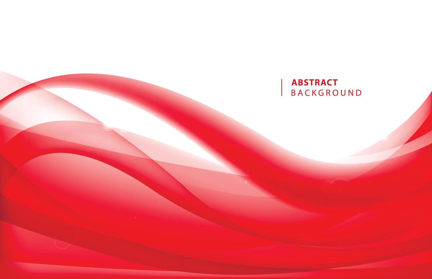 vecteur abstrait ondulé rouge. illustration de mouvement de flux de courbe
