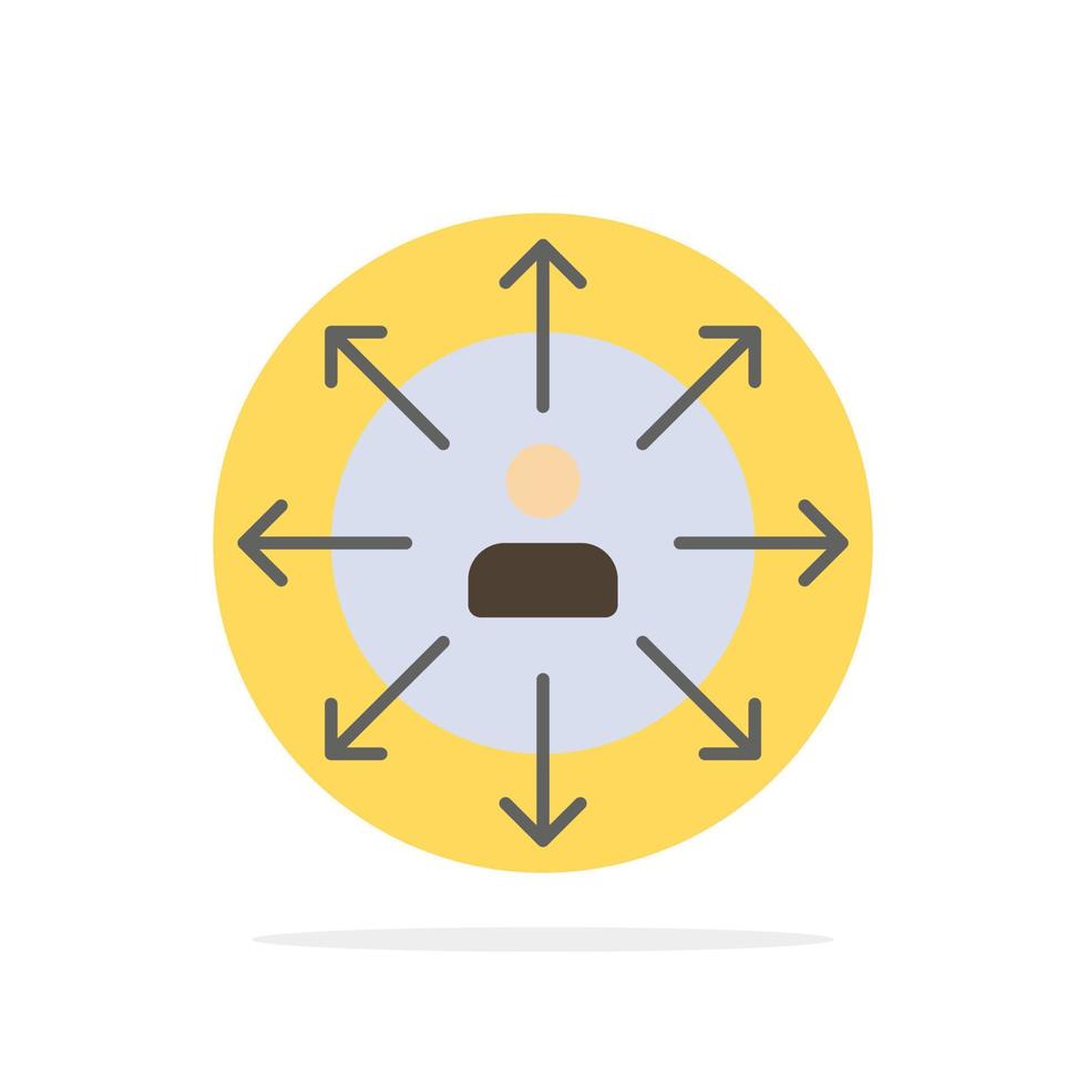 direction flèches carrière employé humain personne manières résumé cercle fond plat couleur icône vecteur