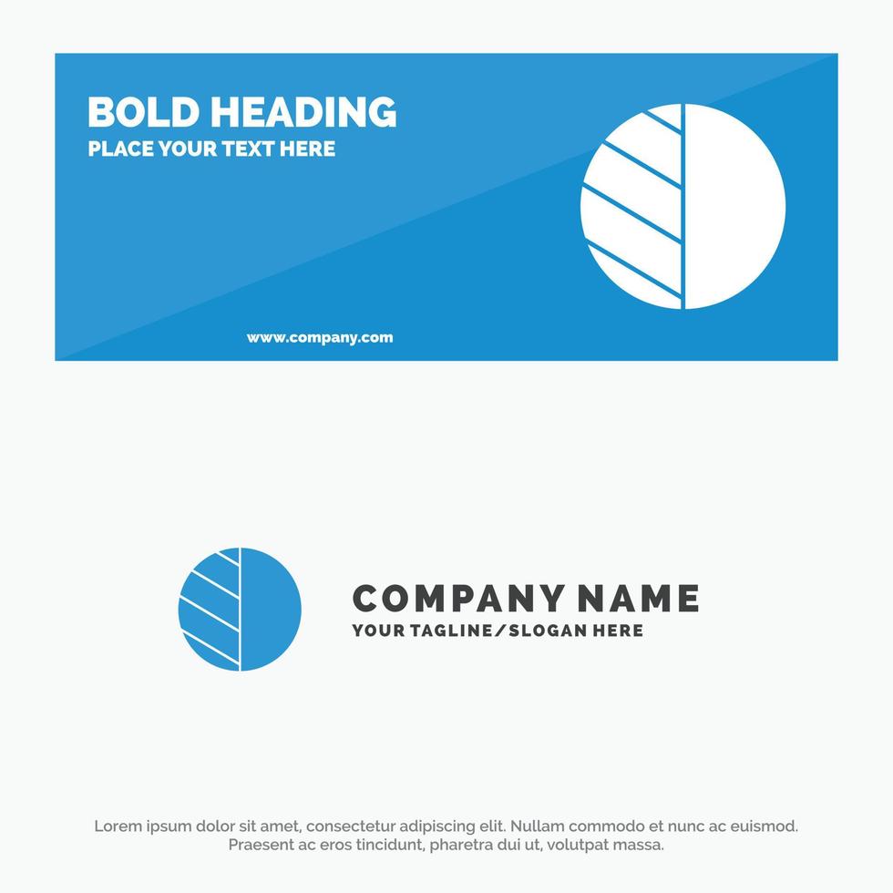 édition photo ombre icône solide bannière de site Web et modèle de logo d'entreprise vecteur
