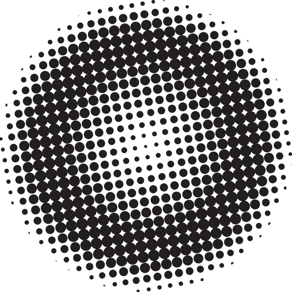 forme de demi-teinte géométrique cercle pointillé vecteur