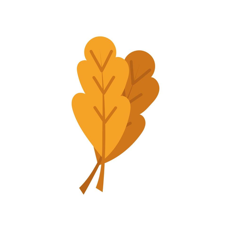 icône de chute des feuilles d'automne et illustration vectorielle de saison nature. décoration de feuillage d'octobre et conception de plantes saisonnières isolées en blanc. forêt d'éléments colorés ou botanique. symbole de la flore dans un style plat automnal vecteur