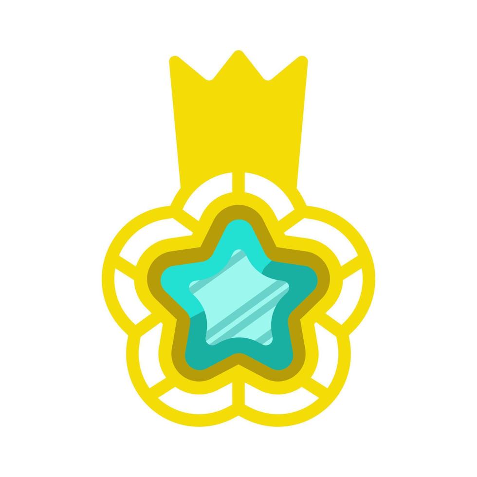 icône de dessin animé de gemme de jeu. récompenser l'amulette et l'interface des actifs. insignes de réalisation de bijoux et jeton de diamant. illustration vectorielle de dessin animé précieux trophée vecteur