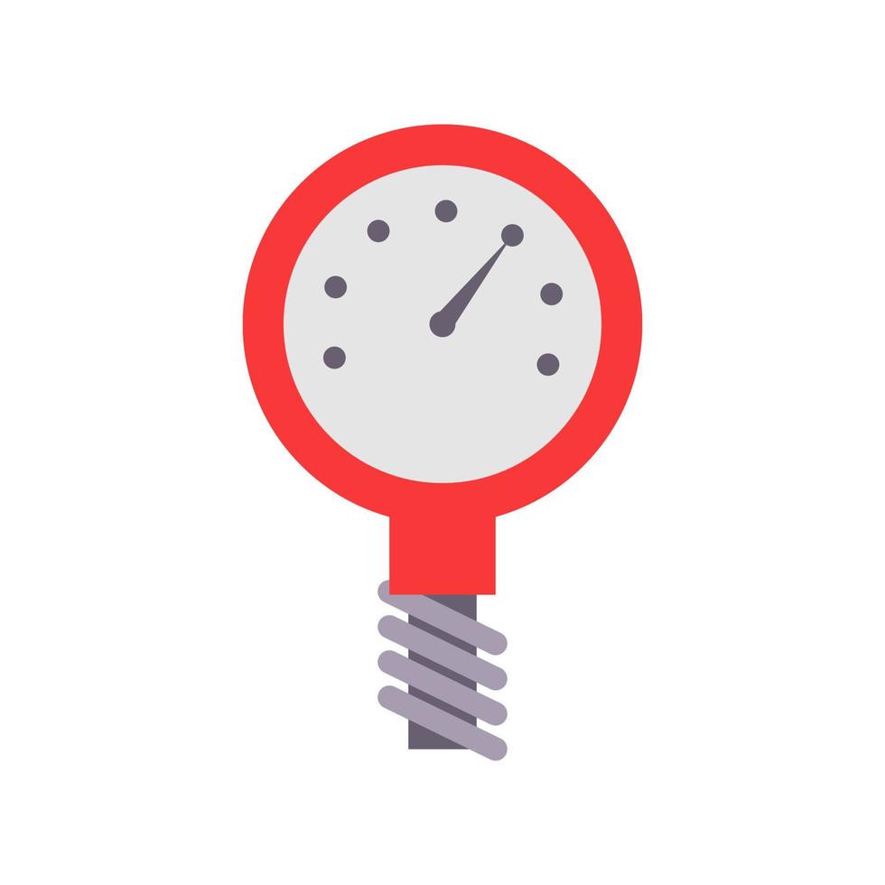 illustration de mesure d'icône de vecteur de jauge de pression. équipement de carburant de puissance de compteur et échelle de mesure isolé blanc. indicateur de contrôle de manomètre industriel gaz et instrument industriel pour tuyau indiquer