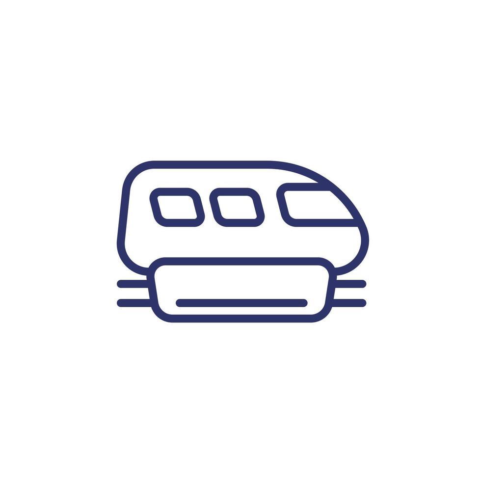 icône de ligne de monorail, vue latérale vecteur
