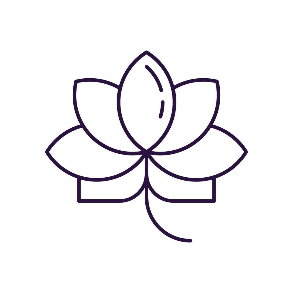 concept du nouvel an chinois. icône de ligne vectorielle de nénuphar chinois ou de lotus. trait modifiable dessiné avec une ligne fine. signe et symbole parfaits pour les magasins Internet, les magasins, les livres, les sites Web, les applications vecteur