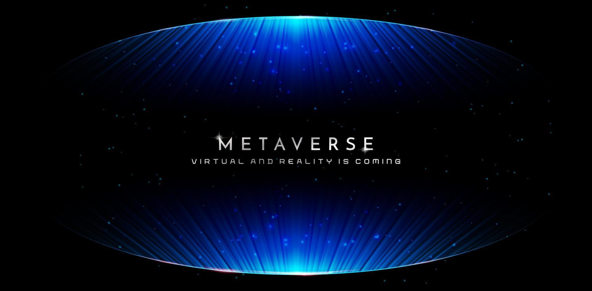 événements de lancement métaverse planète bleue avec espace pour les panneaux de commerce électronique achats au détail, agence commerciale de publicité, marketing de campagne publicitaire, newsletter par e-mail, pages de destination, en-tête, panneau d'affichage, publications vecteur