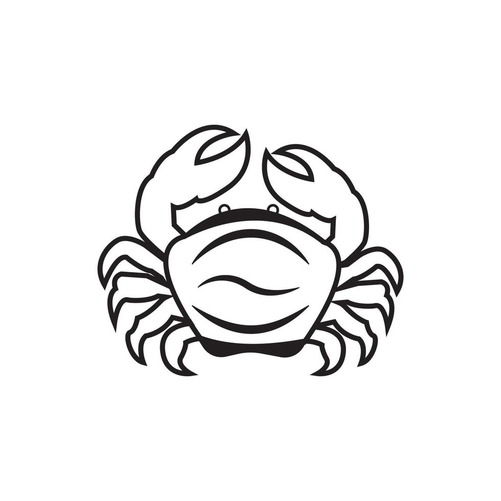 logo d'icône de crabe, dessin vectoriel