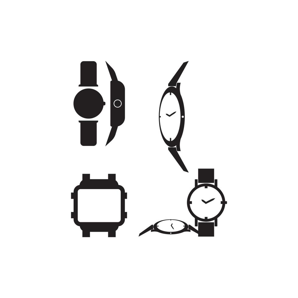 logo d'icône de montres, création vectorielle vecteur