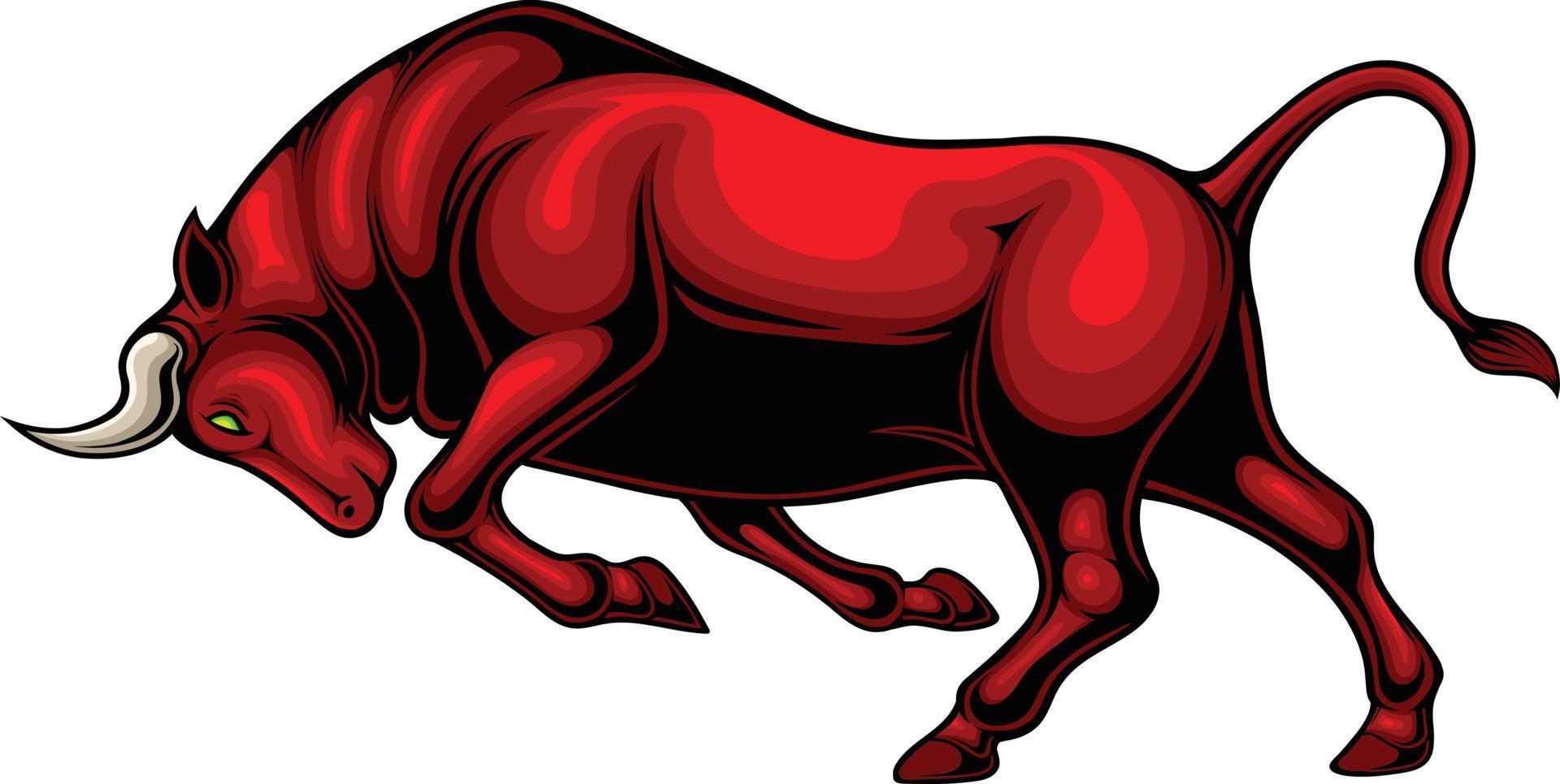 illustration vectorielle de pose de taureau vecteur