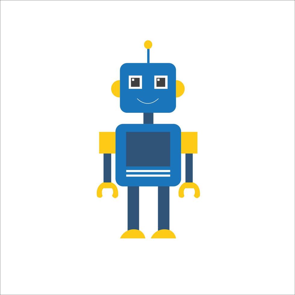 mascotte d'illustration vectorielle robot mignon vecteur