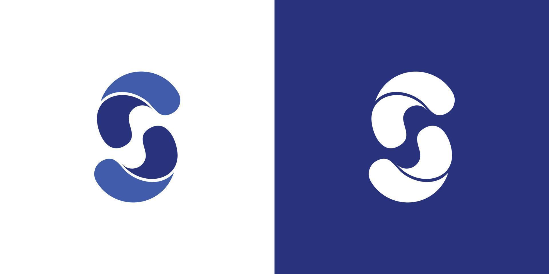 création de logo initiales lettre s moderne et colorée vecteur