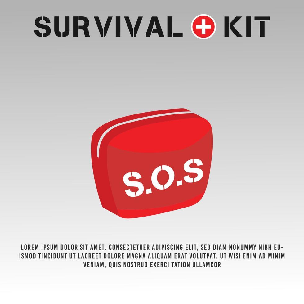 vecteur de logo de kit de survie