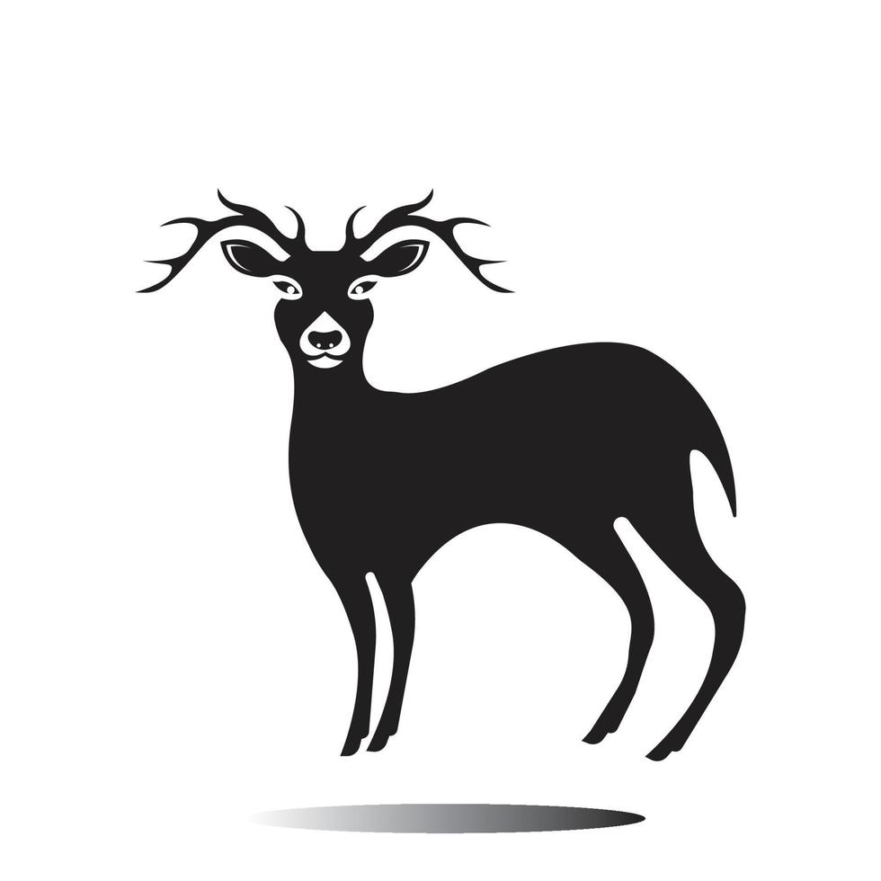 logo tête de cerf vecteur