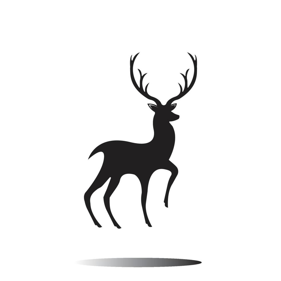 logo tête de cerf vecteur