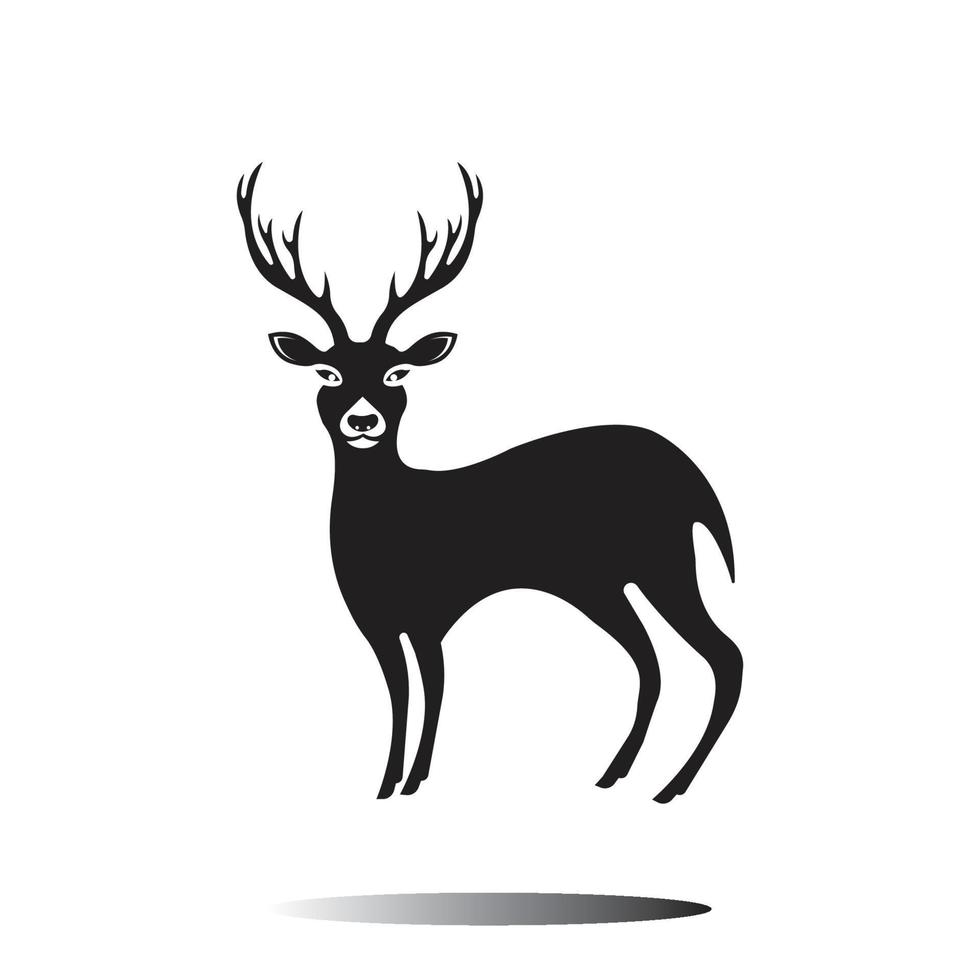 logo tête de cerf vecteur