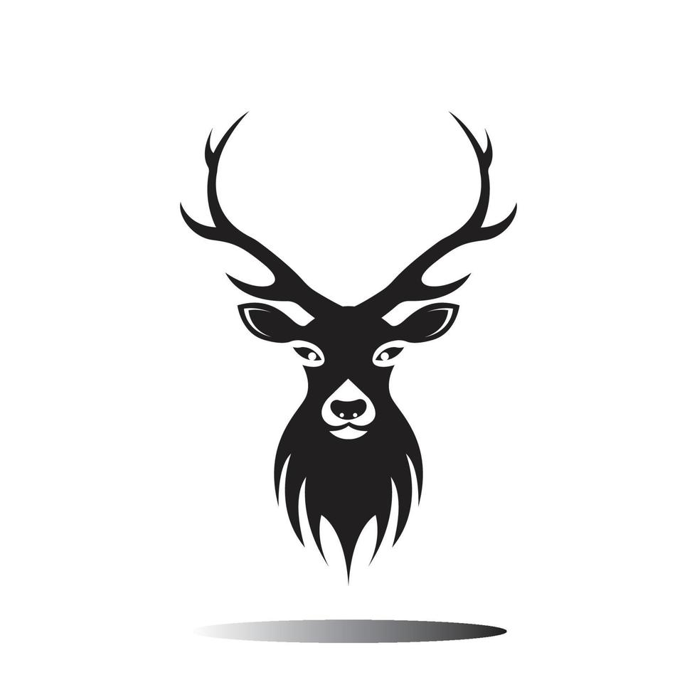 logo tête de cerf vecteur