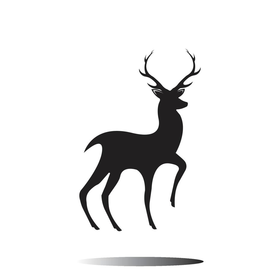 logo tête de cerf vecteur