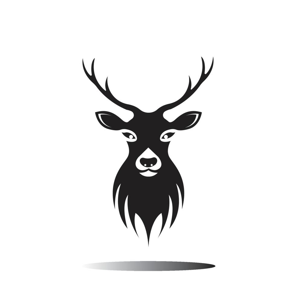 logo tête de cerf vecteur