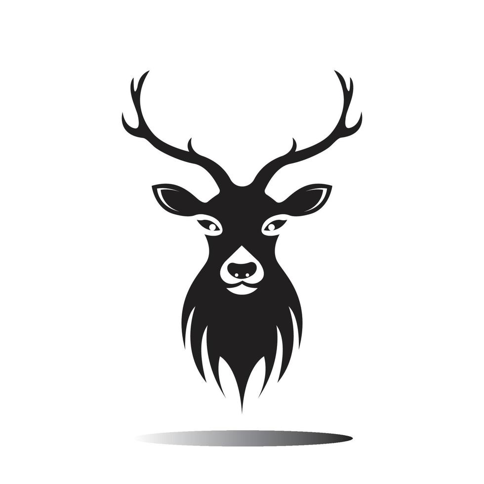 logo tête de cerf vecteur