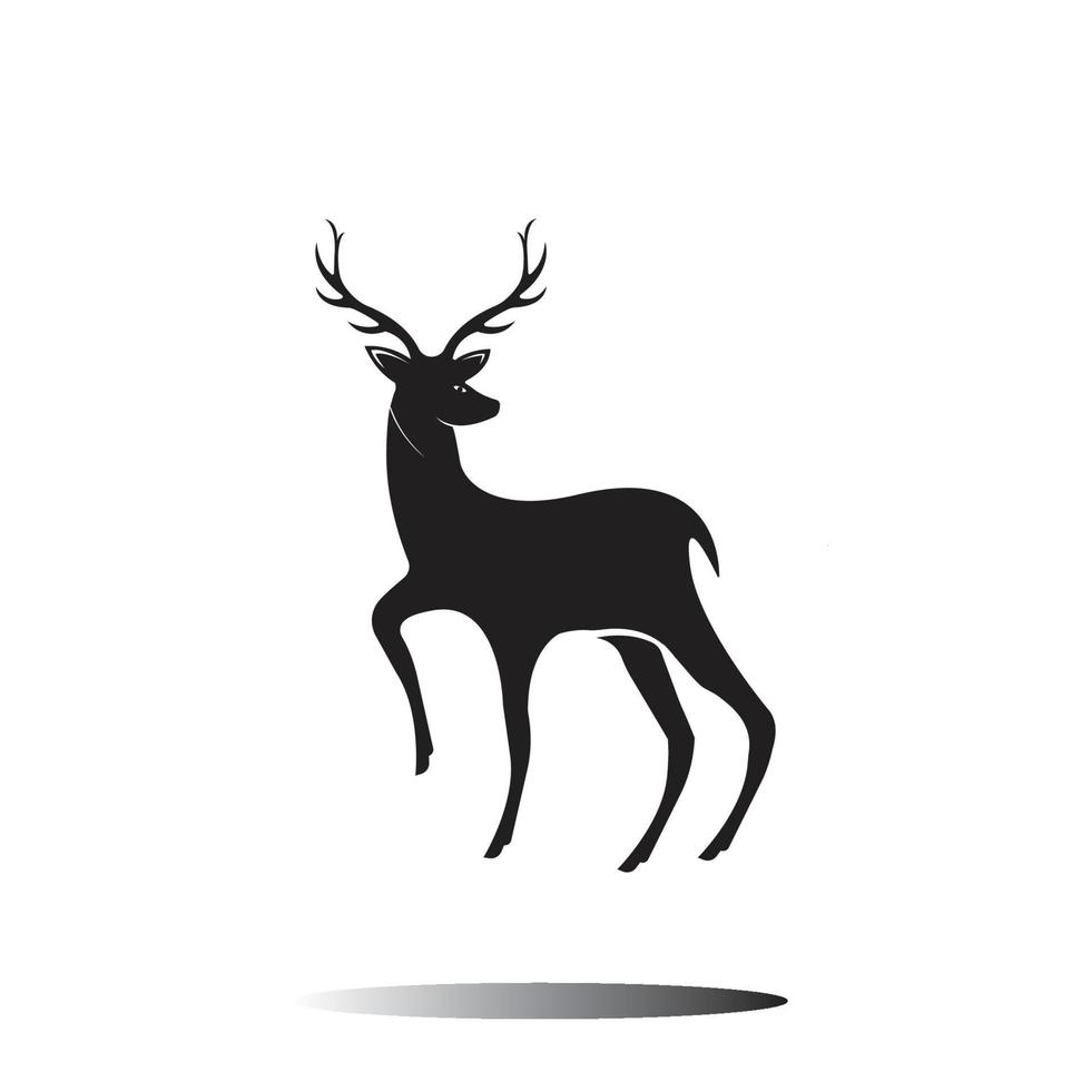 logo tête de cerf vecteur