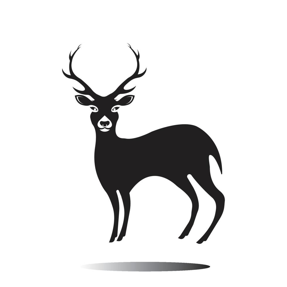 logo tête de cerf vecteur