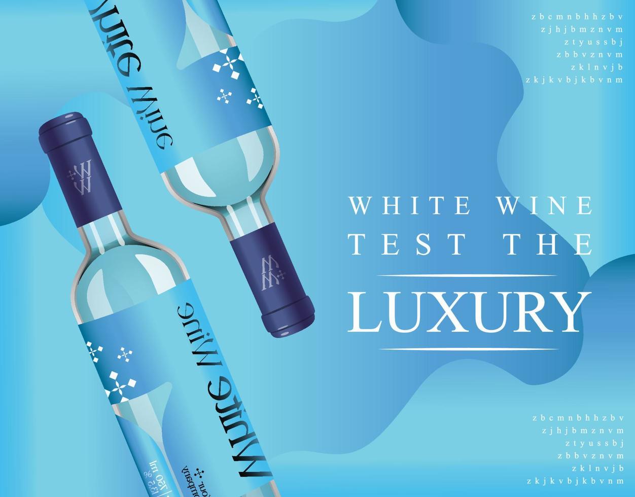 illustration d'affiche de vin modèle de vin blanc vecteur