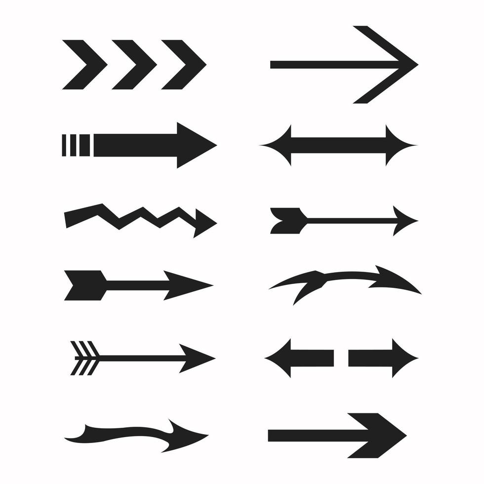 ensemble de symboles de flèche vecteur
