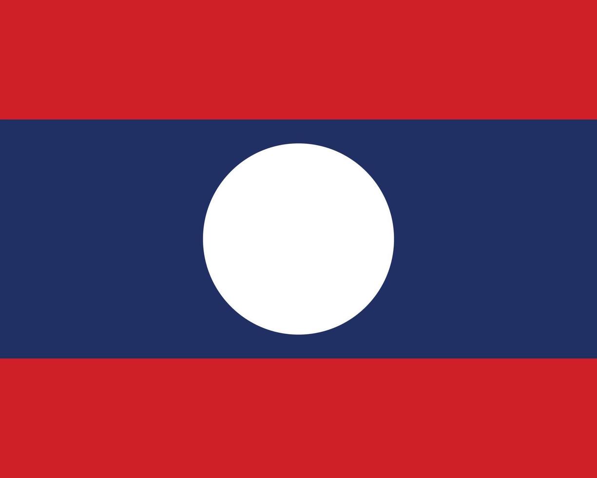 drapeau du laos illustration vectorielle vecteur