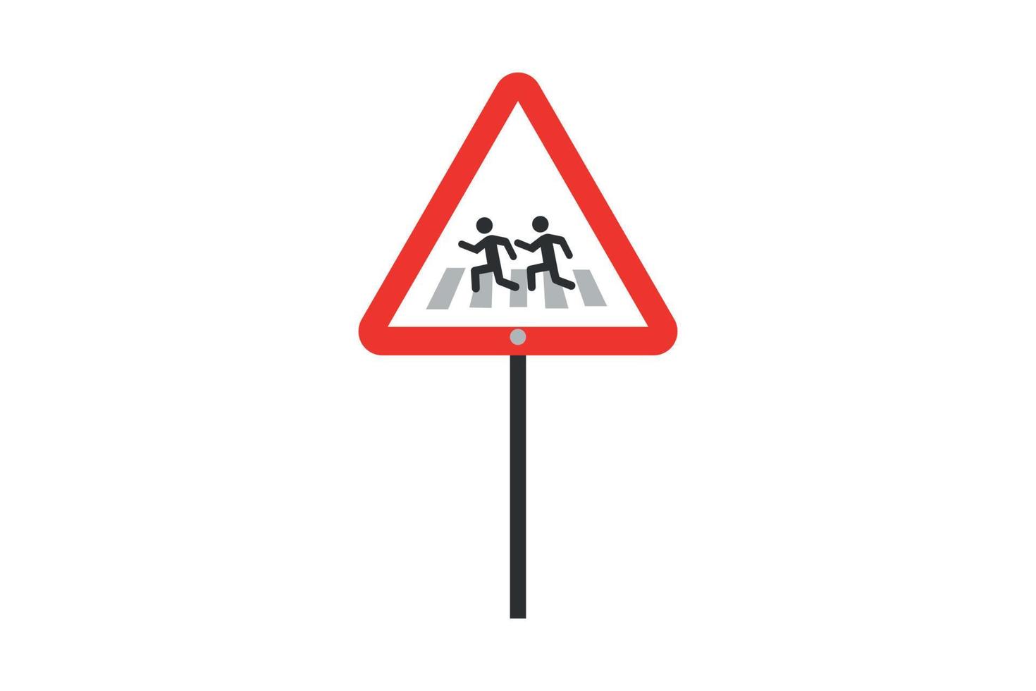 conception de symbole d'attention de danger d'avertissement d'enfants. vecteur