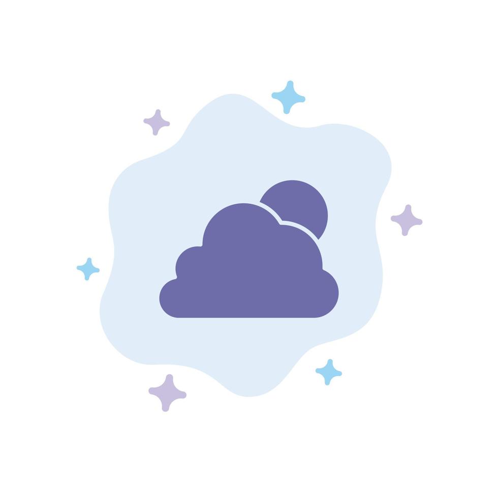 ciel nuage soleil nuageux bleu icône sur fond de nuage abstrait vecteur